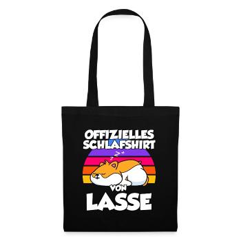 Offizielles Schlafshirt Von Lasse - Stoffbeutel - Schwarz - Vorne