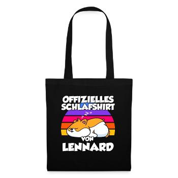 Offizielles Schlafshirt Von Lennard - Stoffbeutel - Schwarz - Vorne
