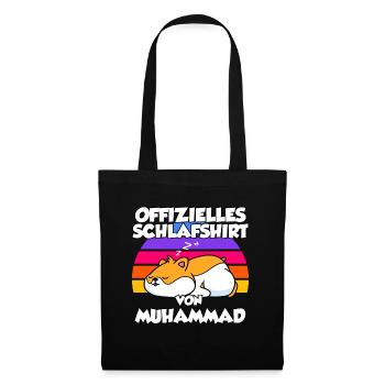 Offizielles Schlafshirt Von Muhammad - Stoffbeutel - Schwarz - Vorne