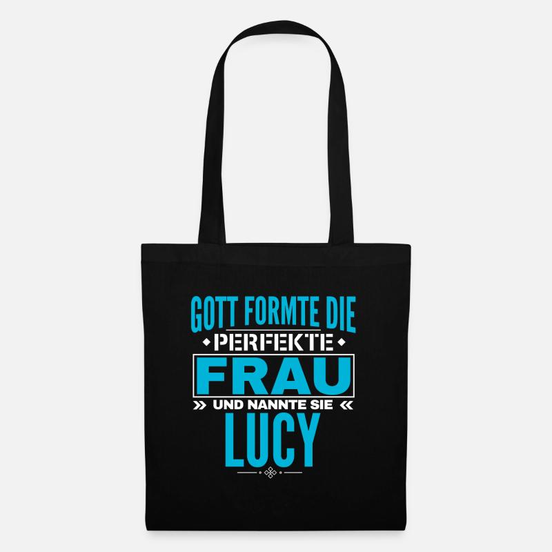 Lucy Name Design - Stoffbeutel - Schwarz