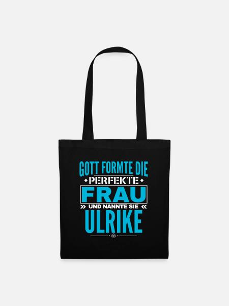 Ulrike Name Design - Stoffbeutel - Schwarz