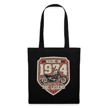 1974 Vintage homme mythe légende moto - Sac en tissu - noir - Devant
