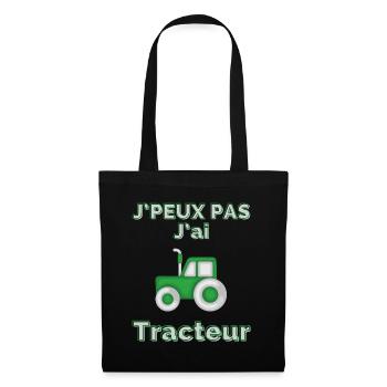 I can't I have tractor - Tote Bag - black - Front