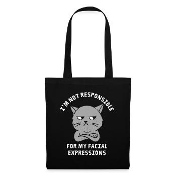 I'm Not Responsible For My Facial Expressions - Tote Bag - black - Front