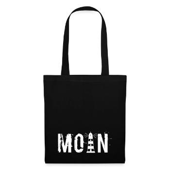 Moin - phare blanc - Sac en tissu - noir - Devant