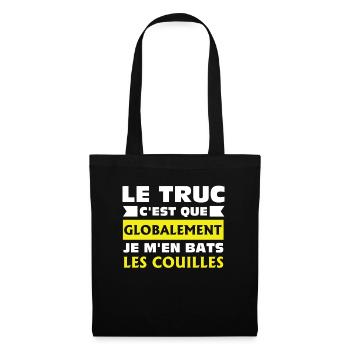 Le truc c'est que globalement cadeau original - Sac en tissu - noir - Devant
