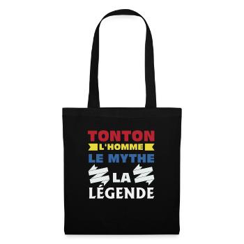 Cadeau Super Tonton Anniversaire Futur Tonton - Sac en tissu - noir - Devant