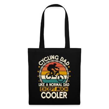 Mountainbike Mountainbiker Fahrrad Papa - Stoffbeutel - Schwarz - Vorne