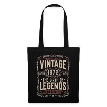 1972 Vintage Born Legends Vintage Birthday - Tote Bag - black - Front