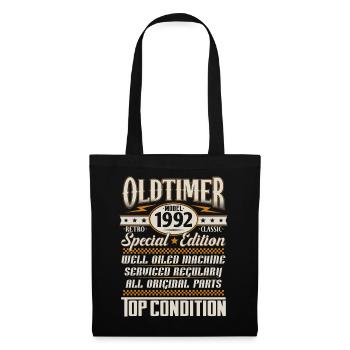 Oldtimer Vintage 1992 Vintage Rétro Anniversaire - Sac en tissu - noir - Devant