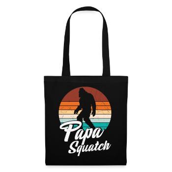 Papa Retro Vintage Squatch - Stoffbeutel - Schwarz - Vorne