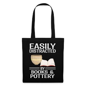 Pottery sayings | Pottery Books Reading Gifts - Tote Bag - black - Front
