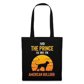 Bouledogue américain Amerikanische Bulldogge - Sac en tissu - noir - Devant