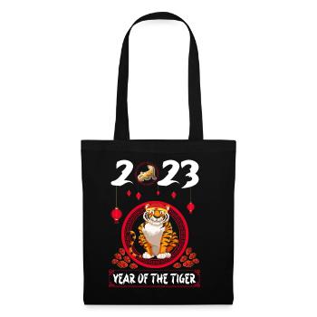 Year of the Tiger 2023 - Chinesisches Neujahrsfest - Stoffbeutel - Schwarz - Vorne