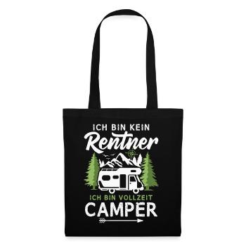 Wohnmobil Rentner Vollzeit Camper Camping - Stoffbeutel - Schwarz - Vorne