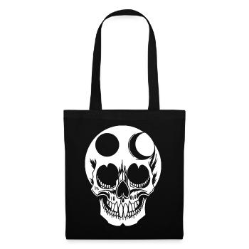 Horror Skull Skull Art Skull Gothic Heavy Metal - Tote Bag - black - Front