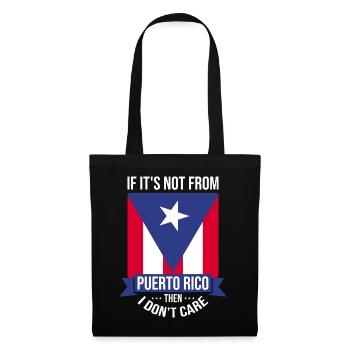 Puerto Rico | Puerto Ricaner Flagge Geschenkideen - Stoffbeutel - Schwarz - Vorne