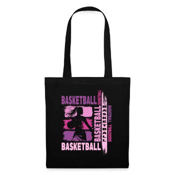 Basket-ball Femme Basketteur Joueur de basket-ball - Sac en tissu - noir - Devant