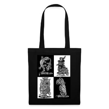 AnimalPunk winged friends and climbers SteamPunk - Tote Bag - black - Front