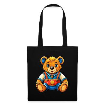 Mignon nounours - Sac en tissu - noir - Devant
