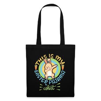 C’est mon pyjama de Pâques Dabbing - Sac en tissu - noir - Devant