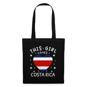 Costa Rica Flag Used Look Flag Vintage Home - Sac en tissu - noir - Devant