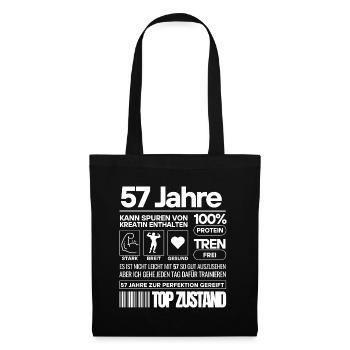57 Jahre und im Top Zustand - Stoffbeutel - Schwarz - Vorne
