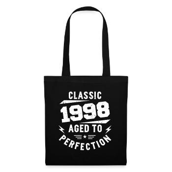 1998 Classic 1998 Vintage 1998 Anniversary Gift - Tote Bag - black - Front