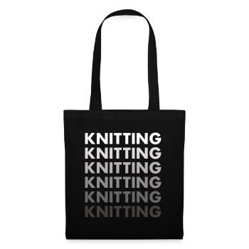 Tricoteuse Tricot - Sac en tissu - noir - Devant