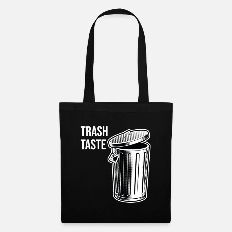 Trash Button - Tote Bag - black