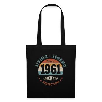 birthday 61 years legendsince 1961 gift 61 years - Tote Bag - black - Front