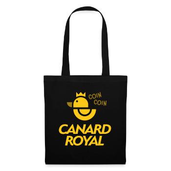 Canard Royal - Coin coin - Humour - Sac en tissu - noir - Devant