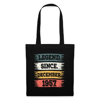 Légende Depuis Décembre 1957 65 Ans Anniversaire - Sac en tissu - noir - Devant