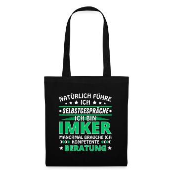 Ich führe Selbstgespräche - Oberflächen, F Edition - Stoffbeutel - Schwarz - Vorne