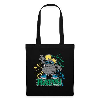 Happy Monster - Stoffbeutel - Schwarz - Vorne
