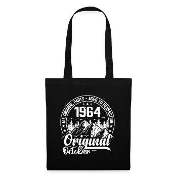 octobre 1964 Original:60 Ans Cadeau Anniversaire - Sac en tissu - noir - Devant