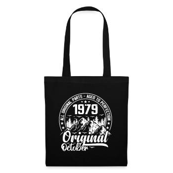 October 1979 Original:45 Years Anniversary Gift - Tote Bag - black - Front