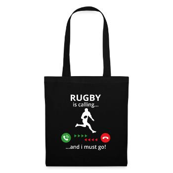 rugby is calling and i must go - Tote Bag - black - Front