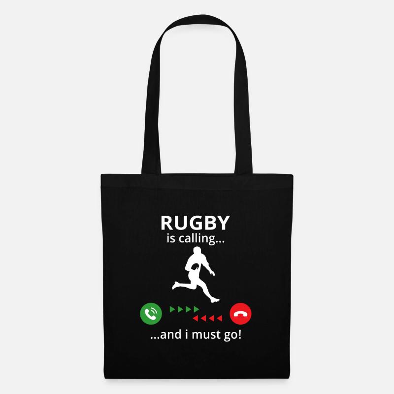 Rugby is calling and i must go - Stoffbeutel - Schwarz