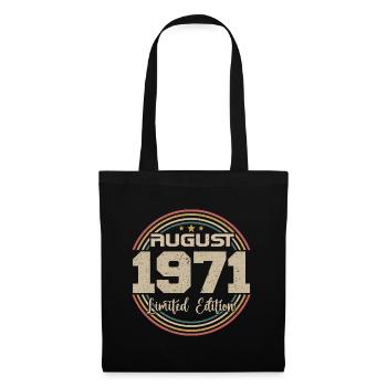 Vintage Born August 1971 Birthday Gift 1971 - Tote Bag - black - Front