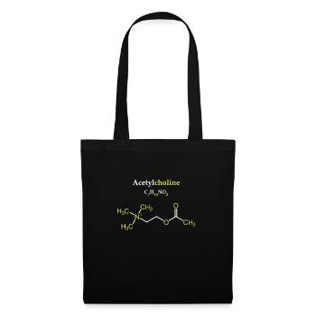 Acetylcholin-Molekül - Stoffbeutel - Schwarz - Vorne