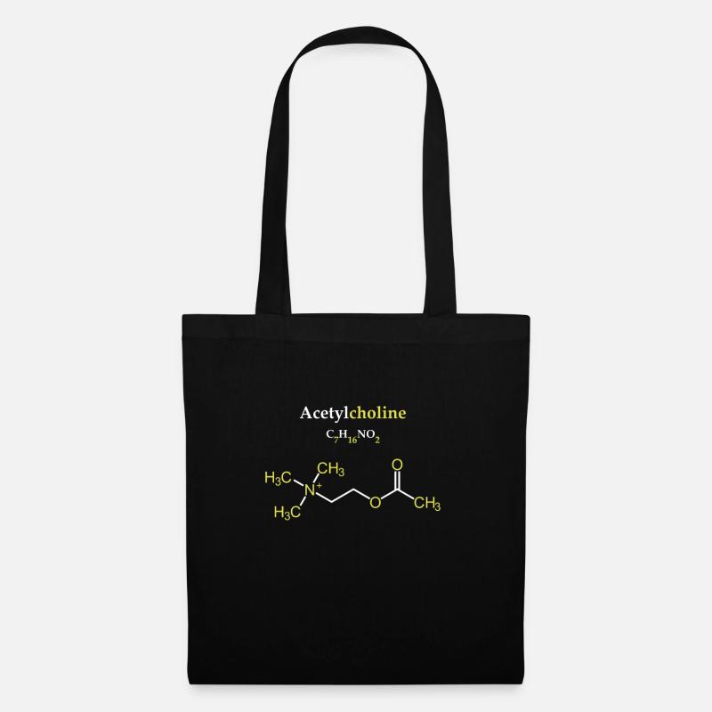 Molecola di acetilcolina - Borsa di stoffa - nero