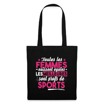 Prof de Sport Professeur Métier Cadeau Humour - Sac en tissu - noir - Devant