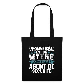 Agent de sécurité Cadeau Citations Humour Garde - Sac en tissu - noir - Devant