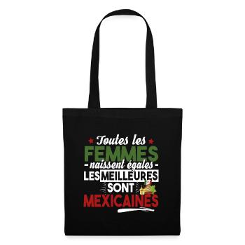 Mexicaine Mexique Femme Cadeau Espagnol Humour - Sac en tissu - noir - Devant