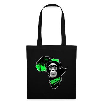 Ouganda - Chimpanzé - Sac en tissu - noir - Devant