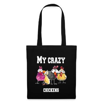 My crazy chickens - Tote Bag - black - Front
