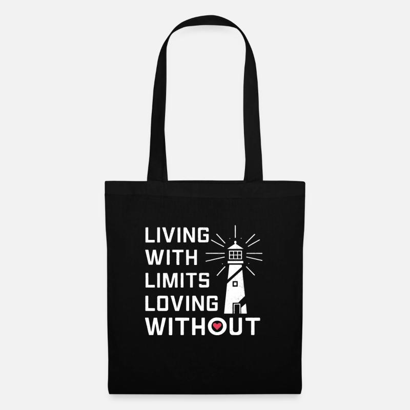 Living with Limits, Loving without - Tote Bag - black