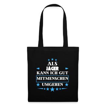 En tant que chasseurs, ils contournent les autres êtres humains. - Sac en tissu - noir - Devant