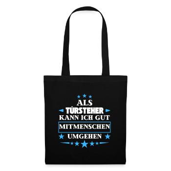 Dealing with fellow human beings as bouncers. - Tote Bag - black - Front